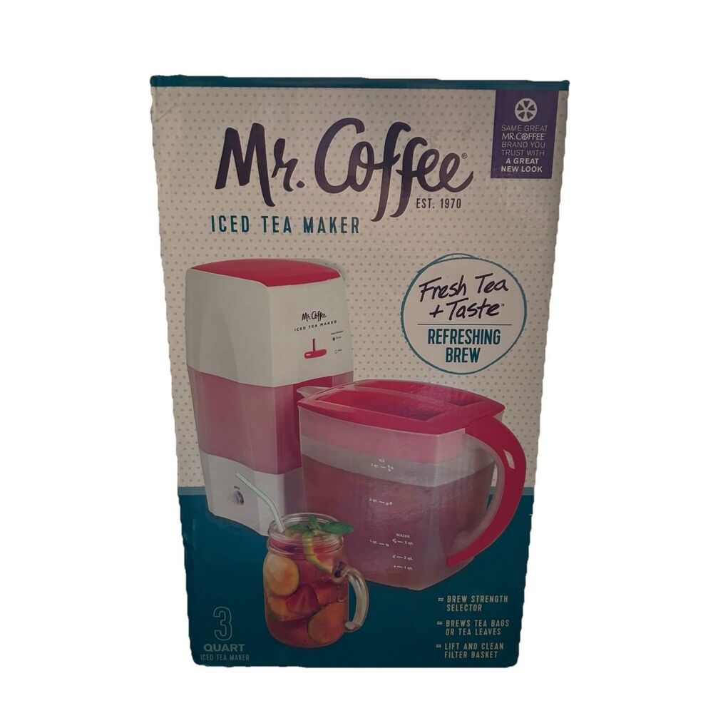 Mr. Coffee Iced Tea Maker 3 quart Red Square TM75RS NEW 2015
